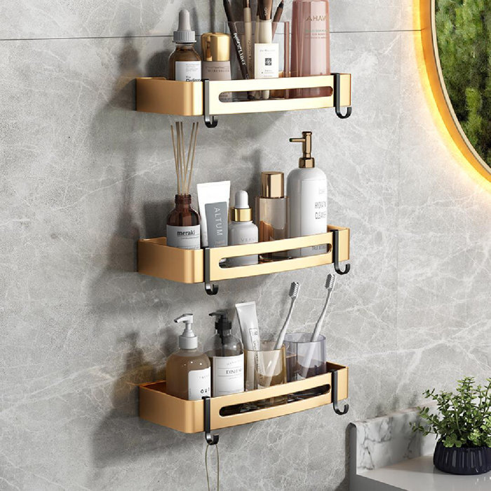 Everly Quinn Adhesive Shower Caddy Wayfair
